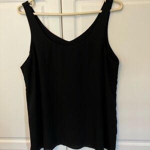 Black sleeveless top
